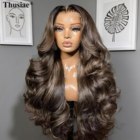 Pelucas sin Pegamento de Cabello Humano 100% Virgen Crudo con Encaje Frontal de Ondas Corporales Profundas, de Poner y Listo, Encaje HD con Cutícula Alineada