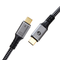 Kabel Data USB4 VCOM Tipe C ke C 40Gbps 5K Video PD 240W Pengisian Cepat USB4.0 Thunderbolt 3 4 Panjang 1.2 Meter