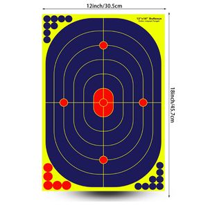 Pegatinas de objetivo de tiro tipo Bullseye de 12x18 pulgadas al por mayor, en stock, autoadhesivas, duraderas, accesorio para campo de tiro - Product Image 2