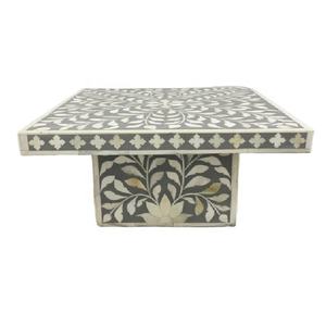 Madre de incrustación perla redonda de resina Rosa Top postre/pastel bandeja - Product Image 3