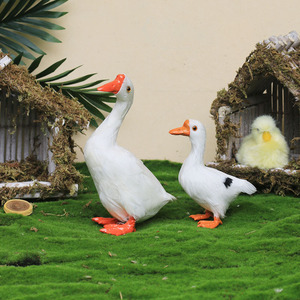 Toptan özel reçine zanaat kapalı dekorasyon sundurma kaz heykelcik heykeli - Product Image 2