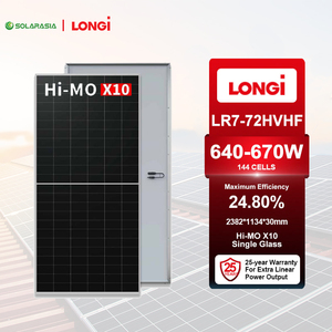 Panneau solaire bifacial Longi 620 Watt 640W 645W 650W 655W 660W 665W 670W Himo X10 Panneaux solaires monocristallins Kit pour la maison - Product Image 2