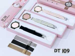 Reloj Inteligente AMOLED <span class=keywords><strong>DT109</strong></span> para Mujer, Llamadas Bluetooth, Monitor de Actividad Física con Monitor de Frecuencia Cardíaca/Sueño, Correa Reemplazable - Product Image 2