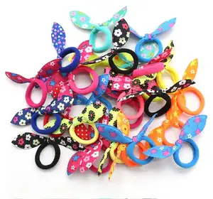 20Pcs Bambini fascia elastica dei capelli Carino Polka Arco Orecchie di Coniglio Fascia Della Ragazza Anello Scrunchie Bambini Coda di Cavallo Porta Accessori Per Capelli