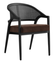 Fauteuil en bois massif moderne de haute qualité RH avec dossier en rotin et assise rembourrée pour la maison et l'hôtel, durable et écologique
