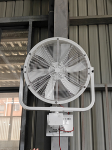Ventilateur mural avec anneau de brumisation pour jardin, serre, potager rotatif - Product Image 2