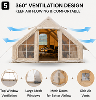 Tente gonflable élégante et portable de luxe, imperméable et détachable, pour les aventures en plein air et la randonnée