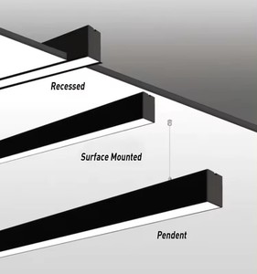 New Modern Aluminum Profile <strong>Linear</strong> Light <strong>Led</strong> Office Pendant Light Black White Silver <strong>Led</strong> <strong>Linear</strong> Light - Product Image 4
