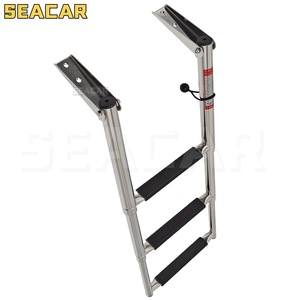 Échelle de bateau Seacar en acier inoxydable 304, pliable en 3 sections, pour usage marin et yachts - Product Image 2