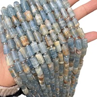 Perles de pierre naturelle en calcite bleue, quartz, gemme facettée, forme libre, tube, colonne, hexagramme, ovale, chakra pour la fabrication de bijoux, enfilé de pierres