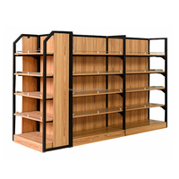 Support d'affichage populaire en bois et en métal Daiso, présentoir Miniso, étagère de magasin