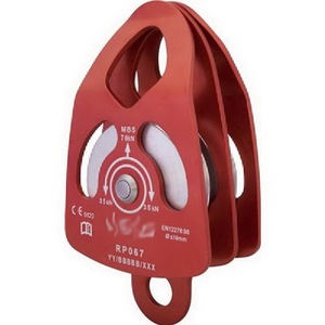 Pièces de base Modèle 22316901 ISC Poulie double en aluminium 16 mm 70 KN Connexion avec roulement à billes Produit durable EN12278 FS - Product Image 1