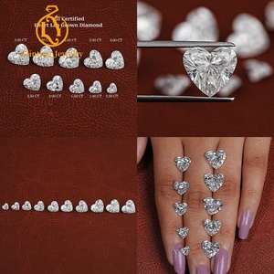 Collana con Pendente in Oro 14K 18K con Diamante <span class=keywords><strong>Solitario</strong></span> Taglio a Cuore IGI D VVS1 VS1 da 1CT 2CT 3CT, Design di Tendenza, Prezzo all'Ingrosso - Product Image 3