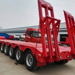 Semi-remorque à plateau bas à 5 essieux de marque chinoise renommée pour le transport d'équipements lourds, porte-voitures à plateau surbaissé - Product Image 3