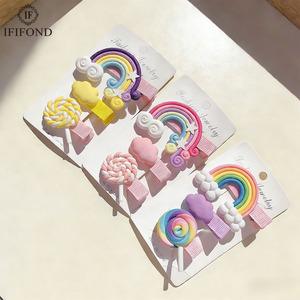 ชุดกิ๊บติด<span class=keywords><strong>ผม</strong></span>รูปเมฆสายรุ้ง 3 ชิ้น ทำจากเรซิ่นเนื้อนุ่มทันสมัย สำหรับเด็ก ใช้ได้ทั้งในชีวิตประจำวันและถ่ายภาพงานปาร์ตี้ - Product Image 1
