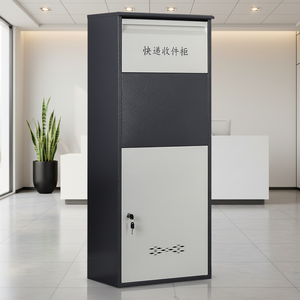 Casillero de Paquetería Independiente para el Hogar, con Cerradura de Llave, Montaje en Pared, Antirrobo, Gabinete de Almacenamiento con Recubrimiento en Polvo, Negro, Blanco, Hierro - Product Image 5