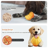 Nouveauté - Best-seller - Jouet à mâcher pour chien en forme de balle orange, écologique, durable, design tendance, remplissable pour la distribution d'aliments humides