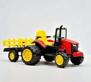 Nuovo Modello Auto Elettrica per Bambini 12V a 6 Ruote <span class=keywords><strong>con</strong></span> Rimorchio, Trattore Elettrico per Bambini 2-4 Anni, Auto a Batteria per Bambini - Product Image 2