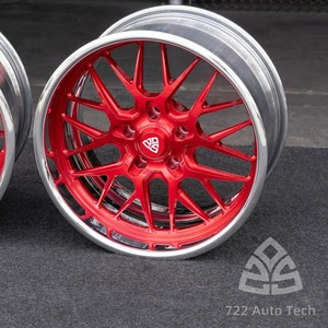 Cerchi in Lega Forgiati 722Auto Rossi Multirazze ad Alte Prestazioni con Canale Profondo, 2 Pezzi, da 18-26 Pollici, PCD 5x114.3 5x120 5x108 - Product Image 3