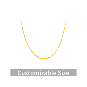 Set Collana a Catena in Oro Puro <span class=keywords><strong>24K</strong></span> 999.9, Collane Personalizzabili per Donna, Uso Quotidiano e Regalo, Vendita all'Ingrosso - Product Image 5