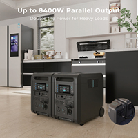 Station d'alimentation portable tout-en-un, générateur solaire haute efficacité, alimentation de secours 2500W 3KW 4.2KW 5KW 6KW 8KW 10KW 12KW