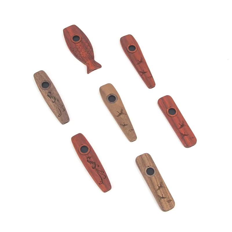 Instrumen Musik rosewood merah panas kazoo a Anda dapat bermain tanpa belajar seruling walnut hitam