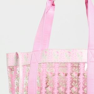 Custom <b>Large</b> Women's Summer Autumn Floral Embroidery PVC Clear Tote <b>Bag</b> Reusable Waterproof for Shoulder <b>Beach</b> Handbag Travel - Product Image 3