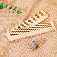 Lot de 5 peignes à cheveux en bambou naturel brosse à cheveux démêlante peigne à queue en bois antistatique
