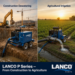 Pompe auto-amorçante LANCO série P pour moteur diesel, montée sur remorque, mobile, 2-12 pouces, pour contrôle des inondations et drainage - Product Image 6