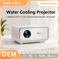 Projecteur LED portable 3600 ANSI, projecteur 1080P natif, moteur fermé, prend en charge la 4K, projecteur Android pour home cinéma