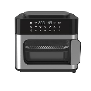 Freidora <span class=keywords><strong>de</strong></span> <span class=keywords><strong>Aire</strong></span> Eléctrica Clásica Cuadrada <span class=keywords><strong>de</strong></span> Acero Inoxidable con Control Digital y Pantalla LCD, Sin Aceite, para Uso Doméstico y Hotelero - Product Image 1