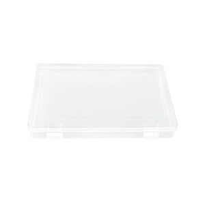 Transparent <b>Plastic</b> <b>Storage</b> Box 24x16x3.1cm Rectangular Covered Office Organizer Parts Container - Product Image 4