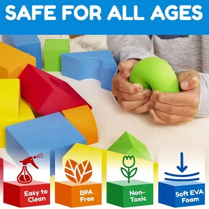 New kids EVA blocks toy soft building blocks game for toddler multiplayer diy EVA foam puzzle building set con diverse serie