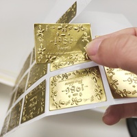 Étiquettes autocollantes de luxe haute qualité en métal Autocollants d'emballage de bougies Bouteilles en verre Autocollants de transfert Aluminium Métal LOGO personnalisé 3D