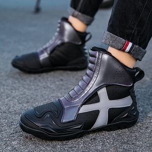 Chaussures de moto <span class=keywords><strong>pour</strong></span> hommes, <span class=keywords><strong>bottes</strong></span> courtes tout-terrain <span class=keywords><strong>pour</strong></span> la course et le tourisme en moto - Product Image 4