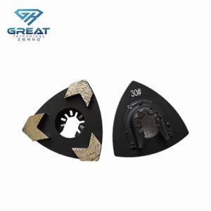 Discos Abrasivos Triangulares de 80 mm de Alta Dureza con Unión Metálica de Diamante <span class=keywords><strong>para</strong></span> Pulido de Pisos, Combinación de Polvo de Diamante de 12 mm <span class=keywords><strong>para</strong></span> Concreto - Product Image 4