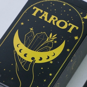 Tarjetas de Tarot Místicas con Sol y Luna en Lámina Dorada, Impresión de Fábrica, Personaliza tu Propio Logotipo, Astrología, Tarjetas de Tarot de Papel Rosa - Product Image 2