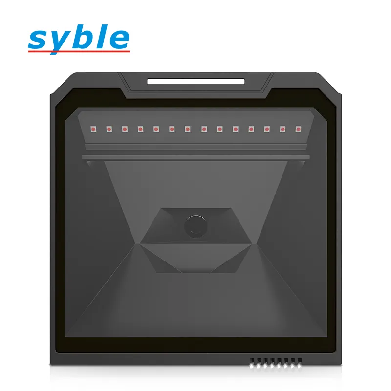 Syble XB-8808 pemindai kode batang, kecepatan tinggi otomatis penginderaan USB QR 2D Platform Desktop matriks Data Omnidirectional