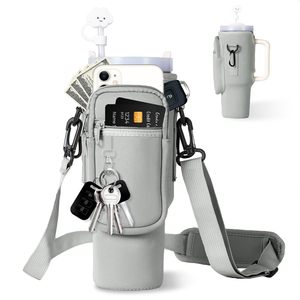 <span class=keywords><strong>Sac</strong></span> porte-bouteille d'eau <span class=keywords><strong>à</strong></span> sangle réglable, simple et moderne, avec poche pour téléphone, pour gobelet <span class=keywords><strong>Stanley</strong></span> de 40 oz - Product Image 2