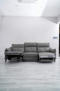 ชุดโซฟาหนังแท้แบบขยายได้สามที่นั่ง ดีไซน์โค้งมน พร้อมฟังก์ชั่นนวดและปรับเอน สำหรับห้องนั่งเล่น - Product Image 5