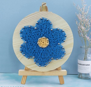 Kit de filage en bois DIY pour enfants, introduction au filage pour débutants, arts et artisanat de Noël, marque STRING ART SHJ, pour les enfants de 4 à 12 ans - Product Image 4