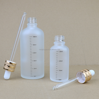 Bouteilles compte-gouttes vides d'huile essentielle en verre dépoli clair 5ml 10ml 15ml 20ml 30ml 50ml 100ml flacon en verre de sérum compte-gouttes en gros