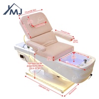 Station de salon de manucure de luxe, chaise de lavage de cheveux, pédicure japonaise, bain de pieds, lit de spa pour la tête