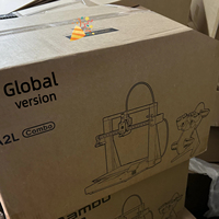 Printer 3D A2L Combo Kecepatan Tinggi, Perataan Otomatis Penuh, Ukuran Besar, Multiwarna PLA FDM, Produktivitas Tinggi