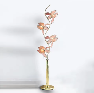 Lampadaire en verre <span class=keywords><strong>Lotus</strong></span> au design européen, créatif et très vendu, pour salon, chambre et bureau - Product Image 1