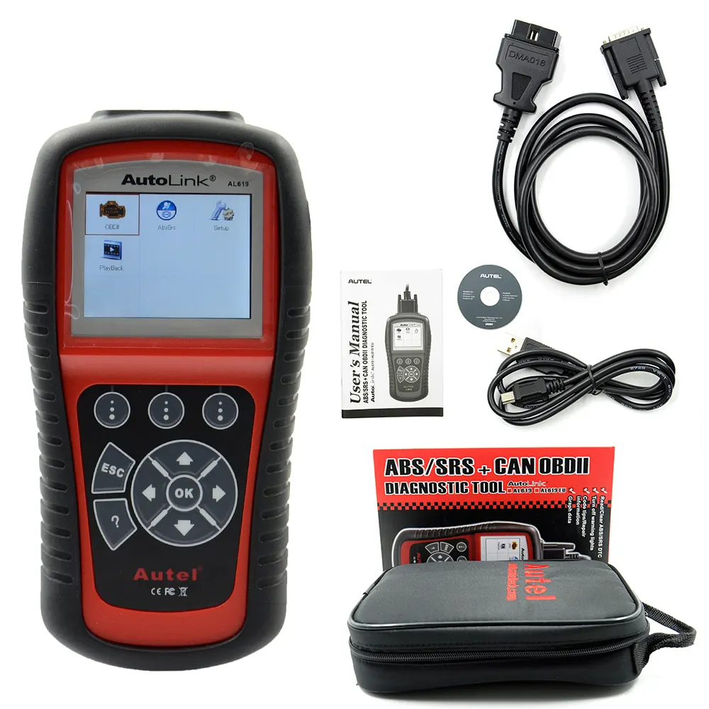 Buon prezzo 100% Originale AutelAutoLink strumento diagnostico di Autel AutoLink AL619 OBDII e Strumento diagnostico al619 autel collegamento automatico al619