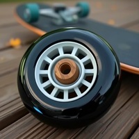 Roues de patins à roulettes en PU solide 64-80mm, logo personnalisé, couleur, vente en gros, roues de remplacement pour rollerblade, patinage, trottinette