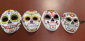 Máscara personalizada de decoración de fiesta del Día DE LOS Muertos mexicano Eva Flower Dia De Los Muertos - Product Image 3