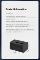 Station d'accueil pour disque dur en plastique ABS haute résistance d'occasion, boîtier pour disque dur SATA 2.5/3.5, ordinateur portable USB3.1 Gen2 10 Gbps
