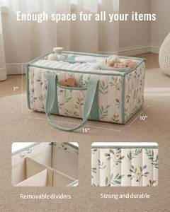 Organizador de Pañales para Bebé al por Mayor, Cesta de Almacenamiento Elegante para Artículos Esenciales de Recién Nacidos, Guardería y Estación de Pañales - Product Image 5
